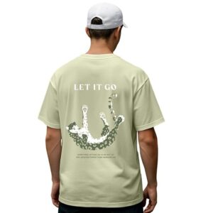 NOBERO Men's Cotton Oversized Fit Graphic Print T-Shirt